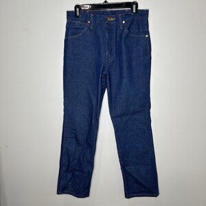 Wrangler Jeans Mens 30x30 Blue Cowboy Cut Slim Fit Dark Wash Western Denim